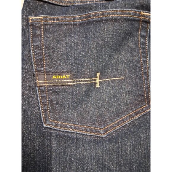 Ariat Rebar M5 Mens Straight Leg Jeans 36x32 Dark Wash Durable Denim Built To La - Picture 9 of 9